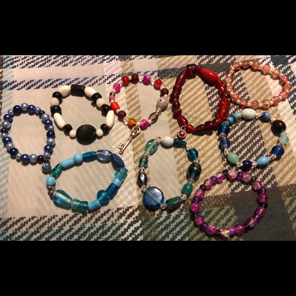 Lot 8 ** 9 home made bracelets